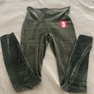 Spanks, velvet leggings, color: dark palm, size medium, new with tags